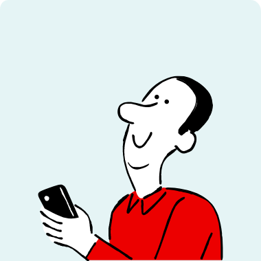 Mann mit der Handy in der Hand