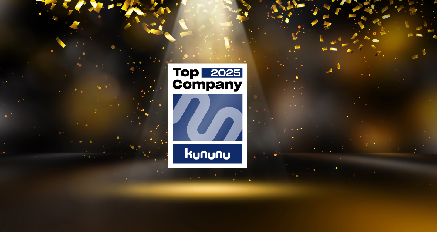 Das Logo der Auszeichnung als "Top Company 2025" steht im Rampenlicht.
